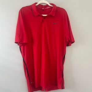 Tiger Woods Nike Red Polo